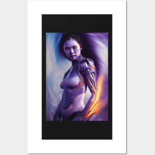 Cosmic Woman | Fantasy Concept Art | Futuristic Character Artwork | Cybernetic Girl Posters and Art